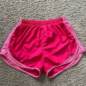 Nike Women’s Pink Gingham Running Shorts Size M